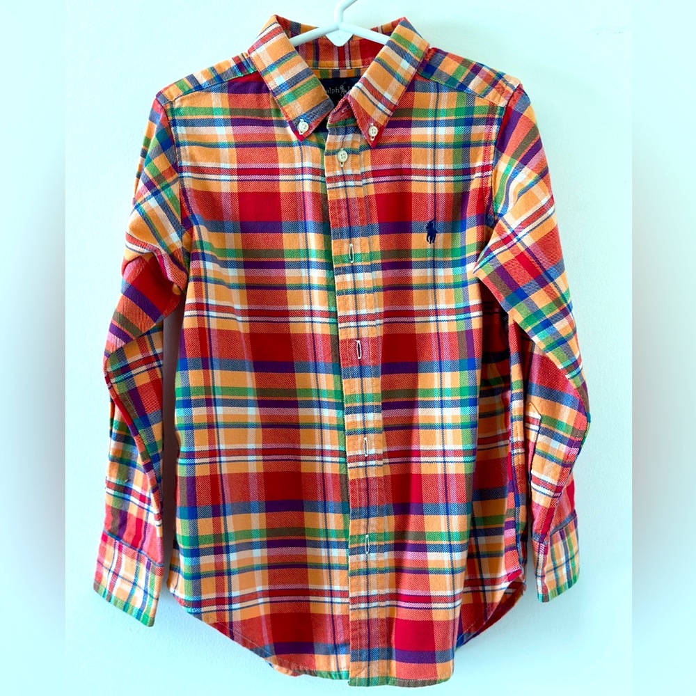 Ralph Lauren boys 100% cotton flannel shirt. Size 5 (boys)
